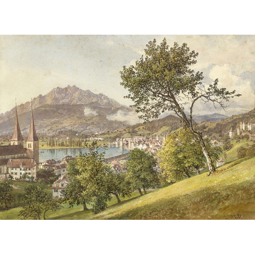 19. JH. SCHWEIZ : Ansicht von Luzern (DOBIASCHOFSKY AUKTIONEN AG)