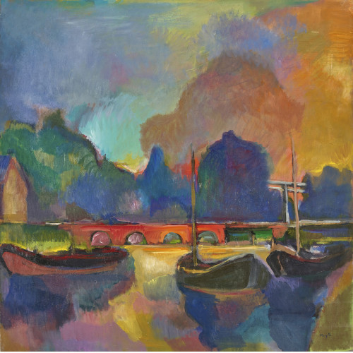 JEAN MARZELLE : 'Coucher de soleil � Enkhuizen' (DOBIASCHOFSKY AUKTIONEN AG)