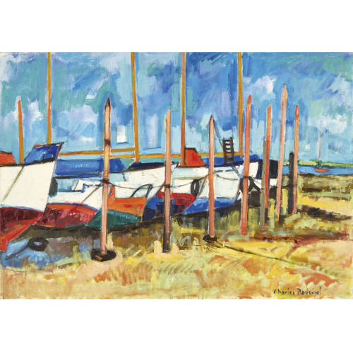 CHARLES BADOISEL : 'Les passagers pr�s de St-Servant (Bretagne Nord)' (DOBIASCHOFSKY AUKTIONEN AG)