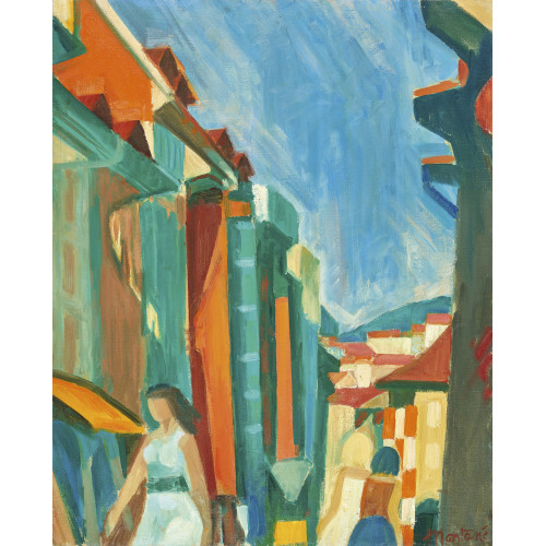 ROGER MONTAN : 'La Munstergasse, Berne' (DOBIASCHOFSKY AUKTIONEN AG)
