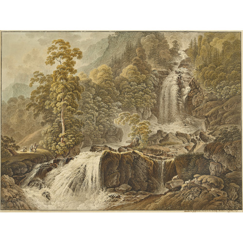 HEINRICH RIETER : 'Cascade du Giessbach, sur le lac de Brientz' (DOBIASCHOFSKY AUKTIONEN AG)