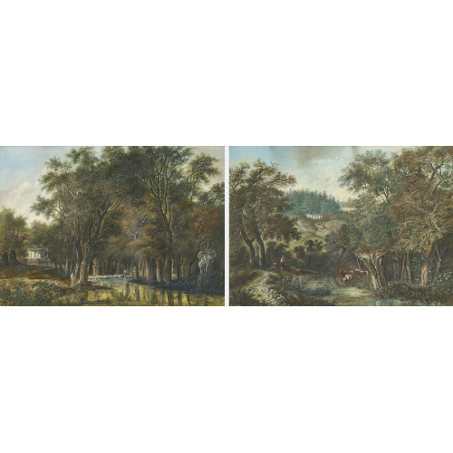 SALOMON GESSNER : Paar arkadische Landschaften (DOBIASCHOFSKY AUKTIONEN AG)