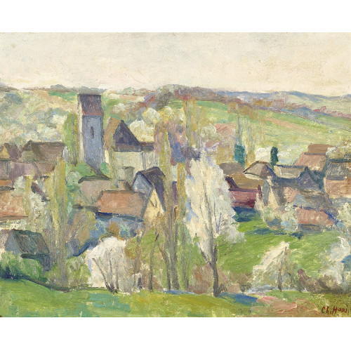CH. HAAS : Landschaft mit Dorf (DOBIASCHOFSKY AUKTIONEN AG)