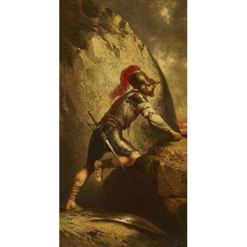 JEAN LOUIS ERNEST MEISSONIER : Ausschau haltender Kriegsmann (DOBIASCHOFSKY AUKTIONEN AG)