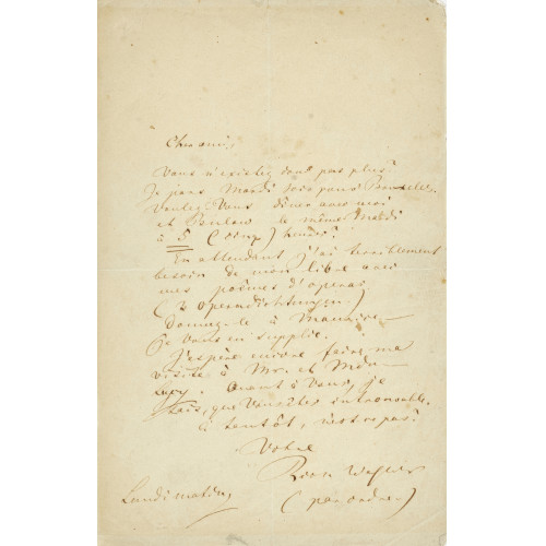 AUTOGRAF : Richard Wagner (1813-1883) (DOBIASCHOFSKY AUKTIONEN AG)