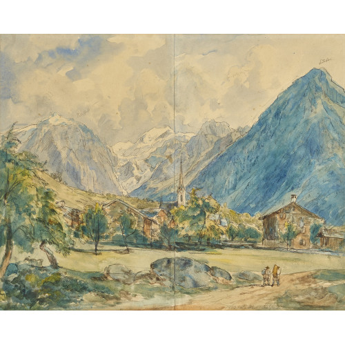 KARL ERNST LUDWIG FRIEDRICH WAGNER : 'Linthal bei Glarus' (DOBIASCHOFSKY AUKTIONEN AG)