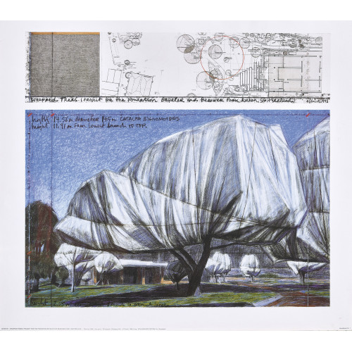 CHRISTO UND JEANNE-CLAUDE) CHRISTO & JEANNE-CLAUDE (JAVACHEFF : 'Wrapped trees' (DOBIASCHOFSKY AUKTIONEN AG)