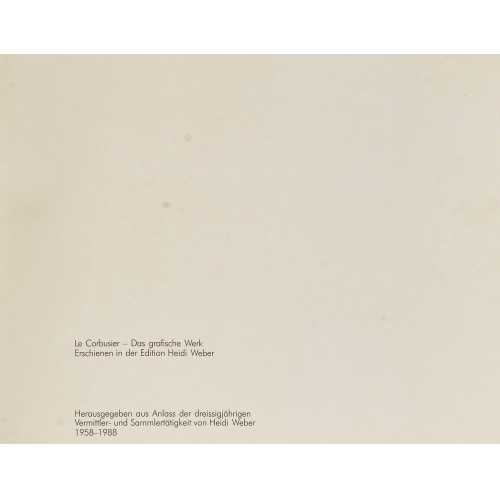 CHARLES-�DOUARD) LE CORBUSIER (EIGTL. JEANNERET : 'Le Corbusier - Das grafische Werk' (DOBIASCHOFSKY AUKTIONEN AG)