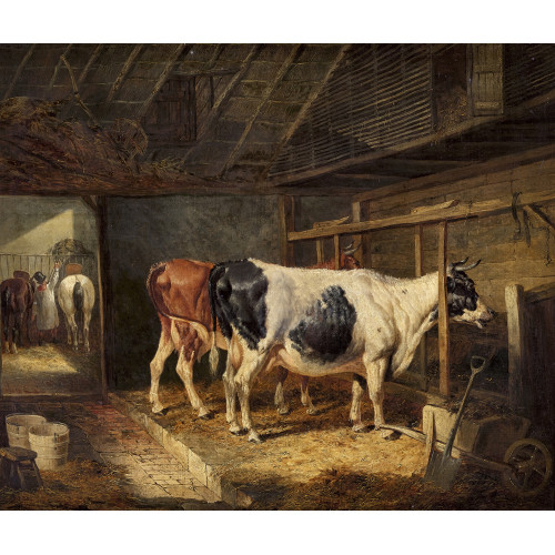 JOHN FREDERICK I HERRING : K�he und Pferde im Stall (DOBIASCHOFSKY AUKTIONEN AG)