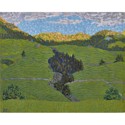 ERNST SAMUEL GEIGER : Lauener Landschaft bei Sonnenaufgang (DOBIASCHOFSKY AUKTIONEN AG)