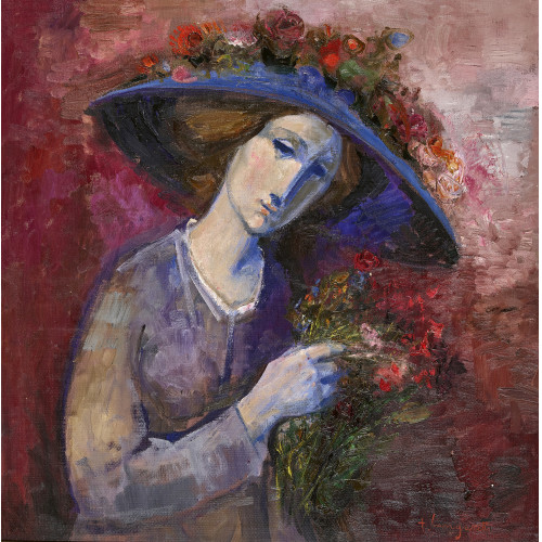 TRENTO LONGARETTI : 'Flora con cappello blu' (DOBIASCHOFSKY AUKTIONEN AG)