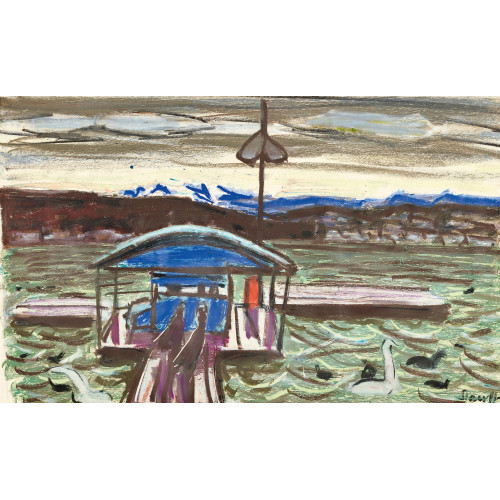 FRED STAUFFER : St�rmisches Seeufer (DOBIASCHOFSKY AUKTIONEN AG)