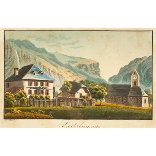 JAKOB SAMUEL WEIBEL : 'Lauterbrunnen' (DOBIASCHOFSKY AUKTIONEN AG)