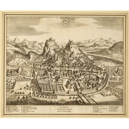 JOHANN JAKOB SCHEUCHZER : 'La Ville de Sitten ou Sion dans le Pais de Valais' (DOBIASCHOFSKY AUKTIONEN AG)