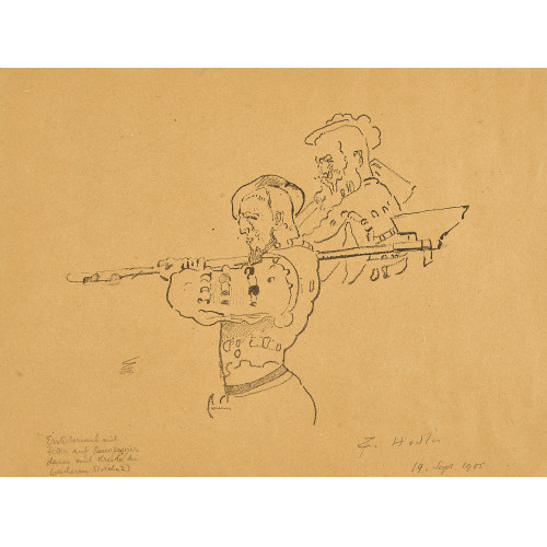 FERDINAND HODLER : R�ckzug von Marignano (DOBIASCHOFSKY AUKTIONEN AG)