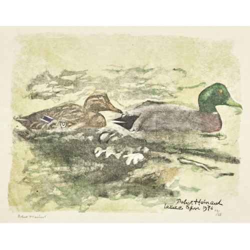 ROBERT HAINARD : 'Couple de colverts et eau mordor�e' (DOBIASCHOFSKY AUKTIONEN AG)