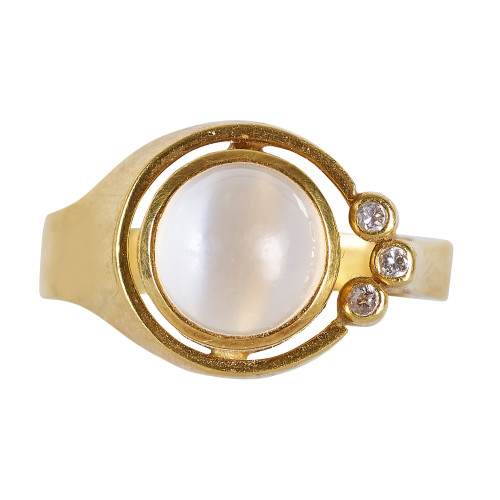 MONDSTEIN-DIAMANT-RING : (DOBIASCHOFSKY AUKTIONEN AG)