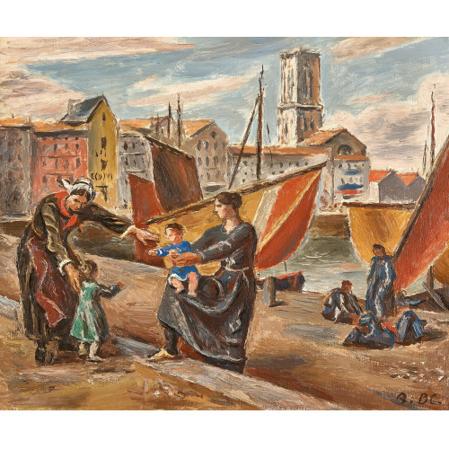 ALEXANDRE BLANCHET : 'Port de la Rochelle' (DOBIASCHOFSKY AUKTIONEN AG)