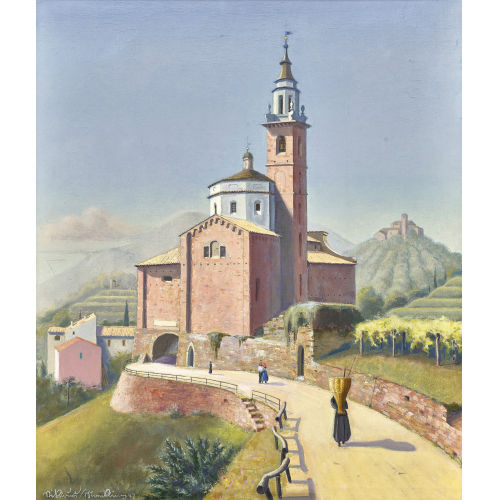 NIKLAUS STOECKLIN : Die Kirche San Giorgio in Carona (DOBIASCHOFSKY AUKTIONEN AG)