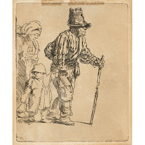 HARMENSZ REMBRANDT VAN RIJN : 'Der Bauer mit Weib und Kind' (DOBIASCHOFSKY AUKTIONEN AG)