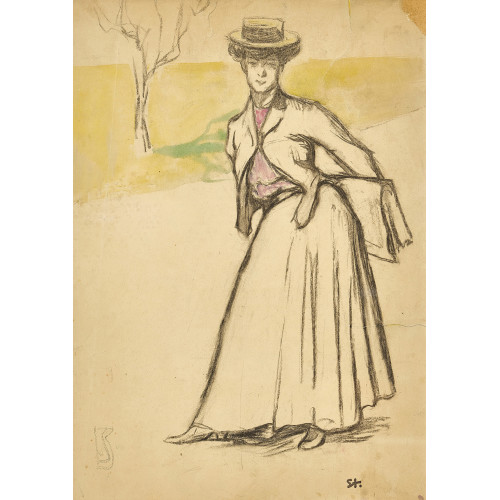 TH�OPHILE-ALEXANDRE STEINLEN : Jeune femme (DOBIASCHOFSKY AUKTIONEN AG)