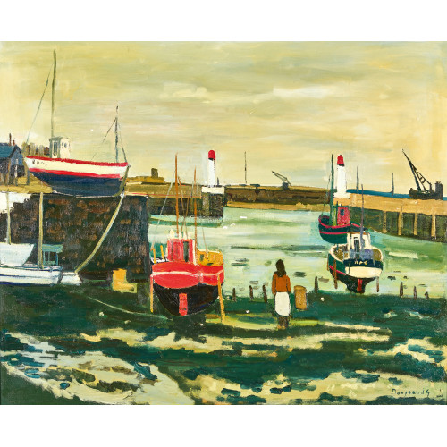 GEORGES BORGEAUD : 'Port de Guernsey' (DOBIASCHOFSKY AUKTIONEN AG)