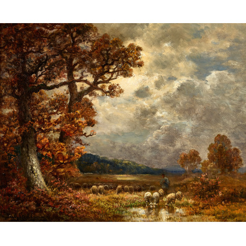 PAUL CHAIGNEAU : Berger et son troupeau (DOBIASCHOFSKY AUKTIONEN AG)