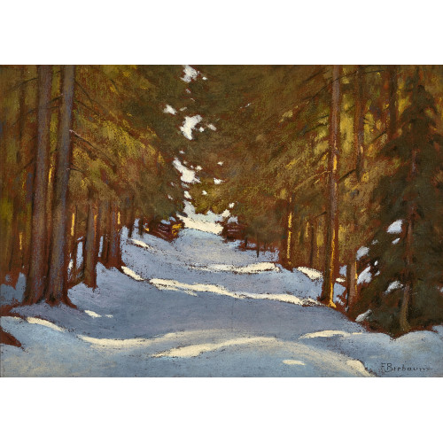 FRAN�OIS BIRBAUM : Winterweg im Wald (DOBIASCHOFSKY AUKTIONEN AG)