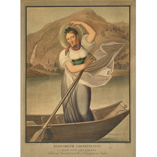 JOHANN EMANUEL LOCHER : 'Elisabeth Grossmann la belle bateli�re de Brienz' (DOBIASCHOFSKY AUKTIONEN AG)