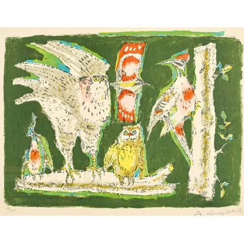 ALOIS CARIGIET : Falke und Specht (DOBIASCHOFSKY AUKTIONEN AG)