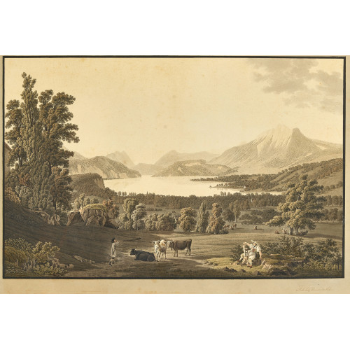 JOHANN JAKOB BIEDERMANN : 'Vue du Lac de Lucerne' (DOBIASCHOFSKY AUKTIONEN AG)