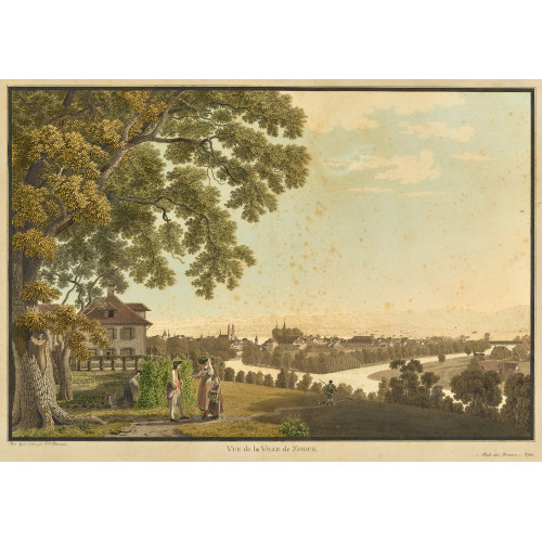 JOHANN JAKOB BIEDERMANN : 'Vue de la Ville de Zurich' (DOBIASCHOFSKY AUKTIONEN AG)