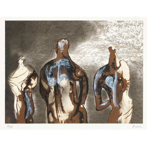 HENRY MOORE : 'Figure with sky backround II' (DOBIASCHOFSKY AUKTIONEN AG)