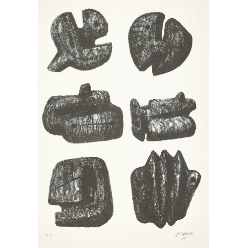 HENRY MOORE : 'Six stones' (DOBIASCHOFSKY AUKTIONEN AG)