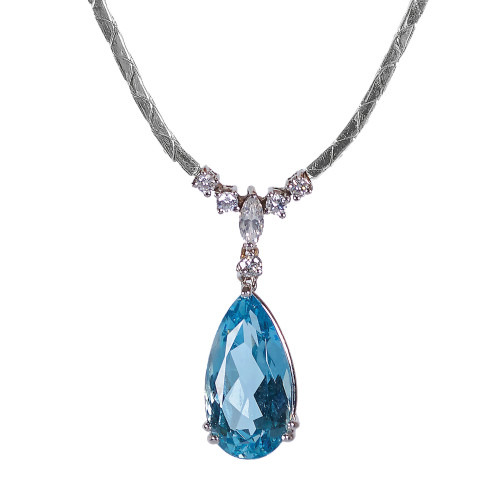 AQUAMARIN-BRILLANT-COLLIER : (DOBIASCHOFSKY AUKTIONEN AG)
