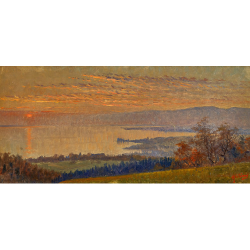 VINCENT AIM� GILLIAND : Vue sur le lac L�man (DOBIASCHOFSKY AUKTIONEN AG)