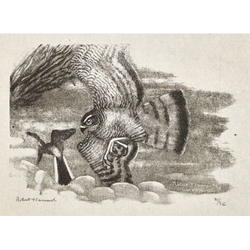 ROBERT HAINARD : 'Epervier et bergeronnette des ruisseaux' (DOBIASCHOFSKY AUKTIONEN AG)