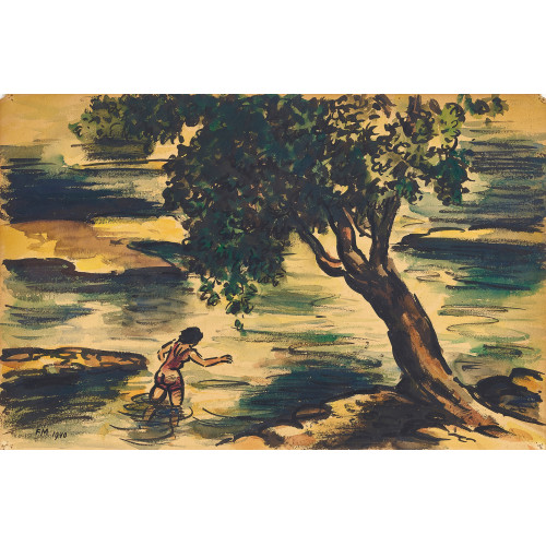 FRANS MASEREEL : Frau in seichtem Wasser (DOBIASCHOFSKY AUKTIONEN AG)