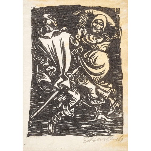 ERNST BARLACH : 'Mephistopheles, tanzend mit der Alten' (DOBIASCHOFSKY AUKTIONEN AG)