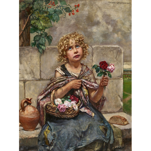 HEDWIG MECHLE-GROSMANN : Die kleine Rosenverk�uferin (DOBIASCHOFSKY AUKTIONEN AG)