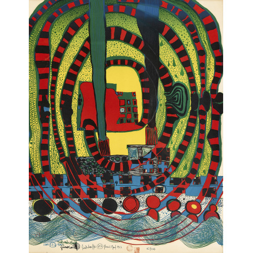 FRIEDENSREICH HUNDERTWASSER : 'Seereise II - Reise zur See und mit der Bahn' (DOBIASCHOFSKY AUKTIONEN AG)