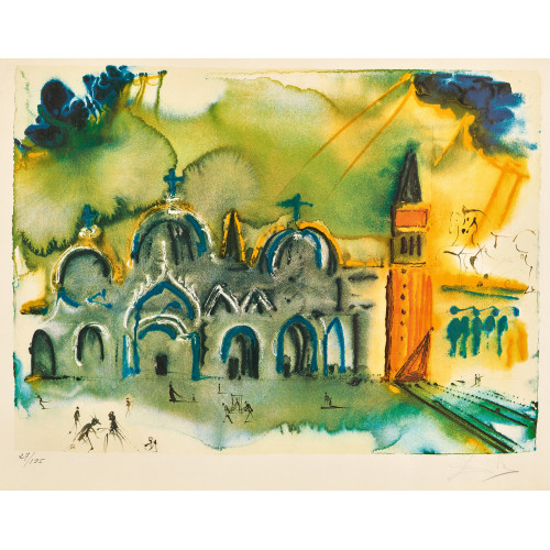 SALVADOR DAL� : 'Venedig (Basilika und Campanile)' (DOBIASCHOFSKY AUKTIONEN AG)