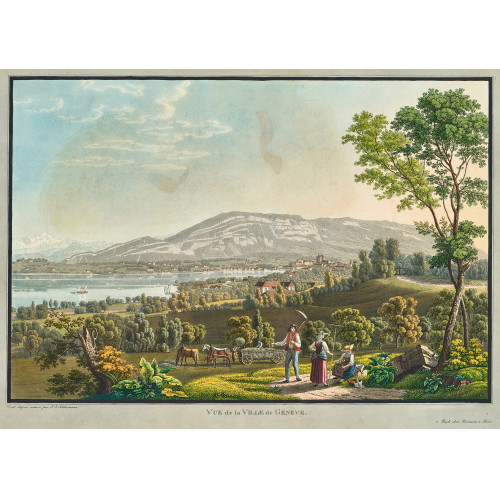 JOHANN JAKOB BIEDERMANN : 'Vue de la Ville de Gen�ve' (DOBIASCHOFSKY AUKTIONEN AG)