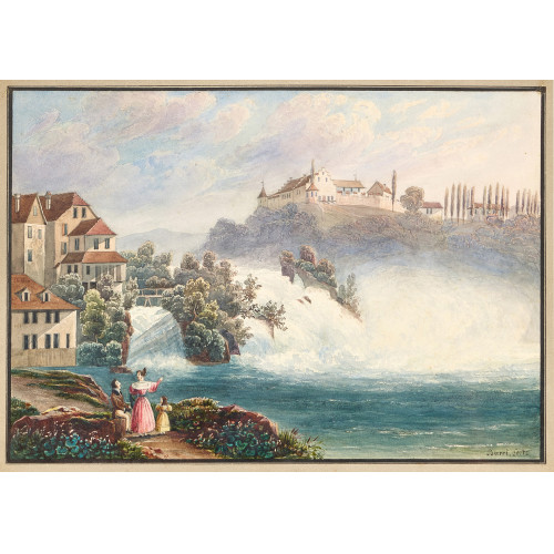 JOHANN ULRICH BURRI : Der Rheinfall bei Schaffhausen (DOBIASCHOFSKY AUKTIONEN AG)