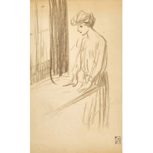TH�OPHILE-ALEXANDRE STEINLEN : Frau in Interieur (DOBIASCHOFSKY AUKTIONEN AG)