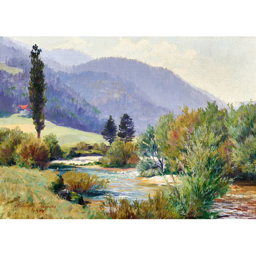 FRAN�OIS LOUIS JAQUES : Sonnige Flusslandschaft (DOBIASCHOFSKY AUKTIONEN AG)