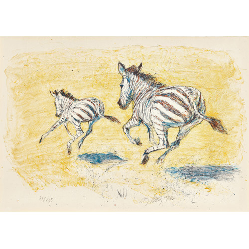 FRITZ HUG : Trabende Zebras (DOBIASCHOFSKY AUKTIONEN AG)