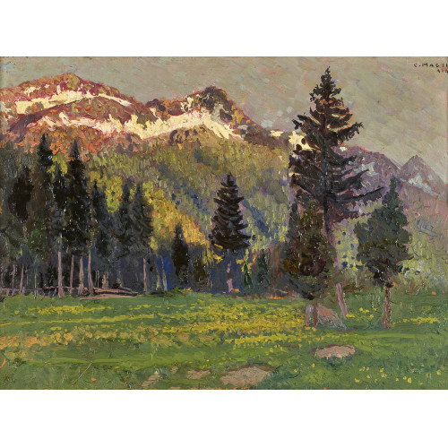 CESARE MAGGI : Sommerliche Alplandschaft (DOBIASCHOFSKY AUKTIONEN AG)