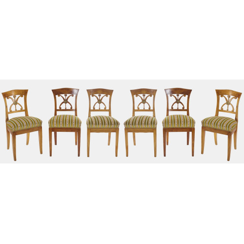 FOLGE VON SECHS ST�HLEN : Biedermeier, Schweiz, 1. H�lfte 19. Jh (DOBIASCHOFSKY AUKTIONEN AG)