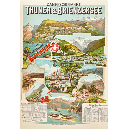 ANTON RECKZIEGEL : 'Dampfschiffahrt Thuner- und Brienzersee' (DOBIASCHOFSKY AUKTIONEN AG)
